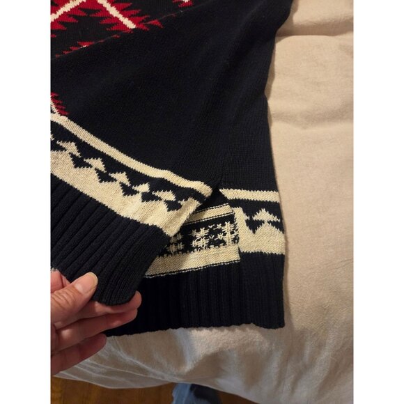 Lauren Ralph Lauren Southwestern Aztec Knit Sweater Tunic Womens 1X Cotton black - Picture 7 of 9